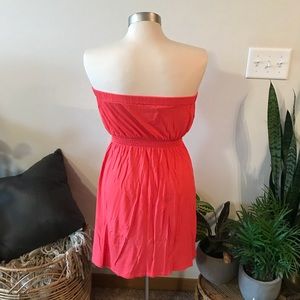 GAP Dresses - Coral strapless zipper dress GAP Dresses - Coral strapless zipper dress